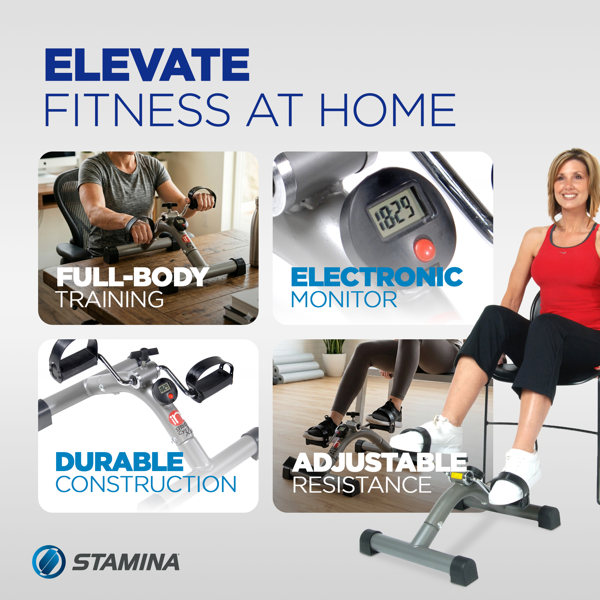 Stamina Instride Cycle XL Lightweight Portable Office Desk Feet Pedals (Used) - VMInnovations