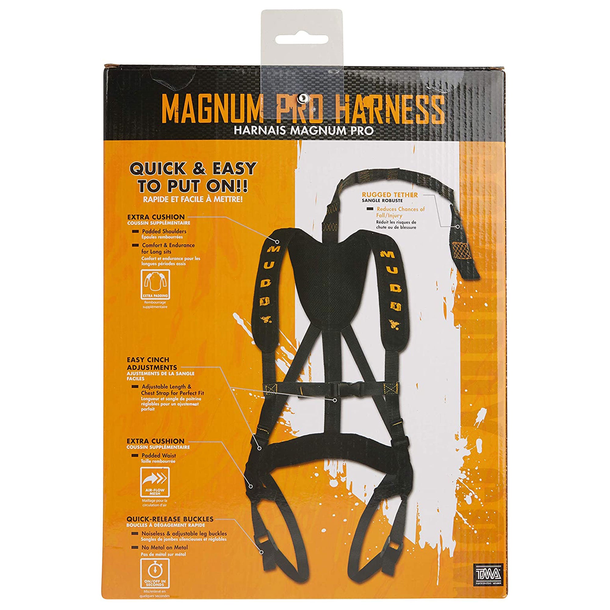 Muddy Outdoors Magnum Pro Padded Treestand Harness System, Black (Open Box) - VMInnovations