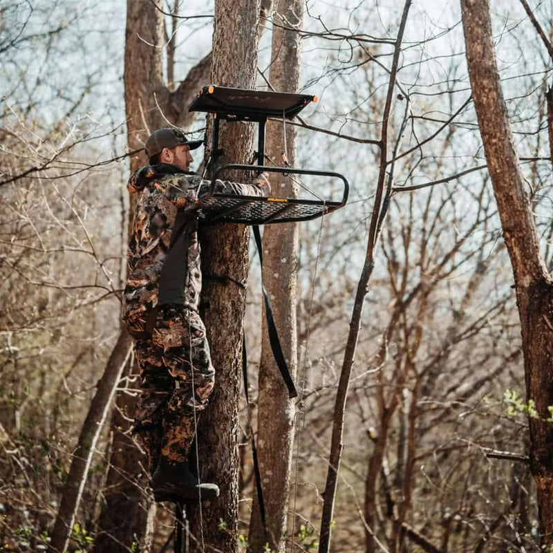 Muddy The Boss XL Wide Stance Hang On 1 Person Hunting Tree Stand Platform(Used)