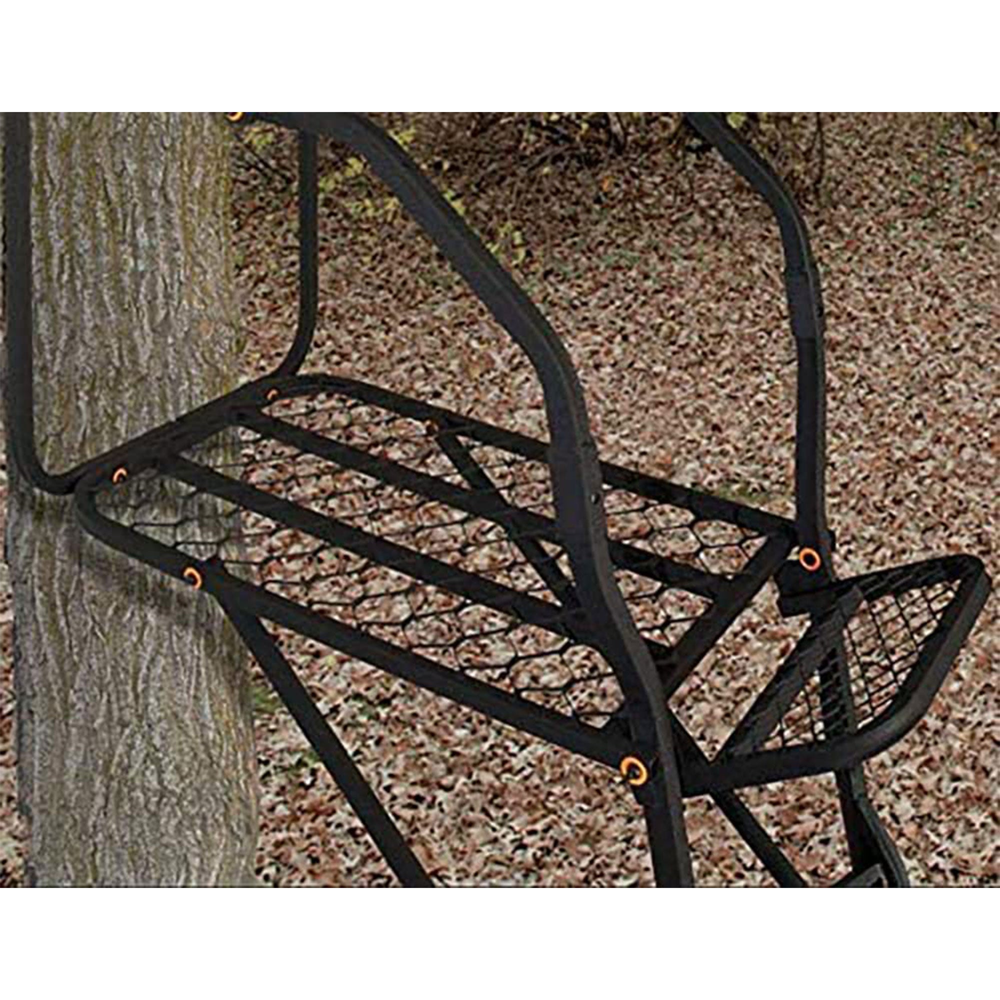 Muddy Huntsman Deluxe 17 Ft 1 Person Hunting Ladder Tree Stand, Black(For Parts)