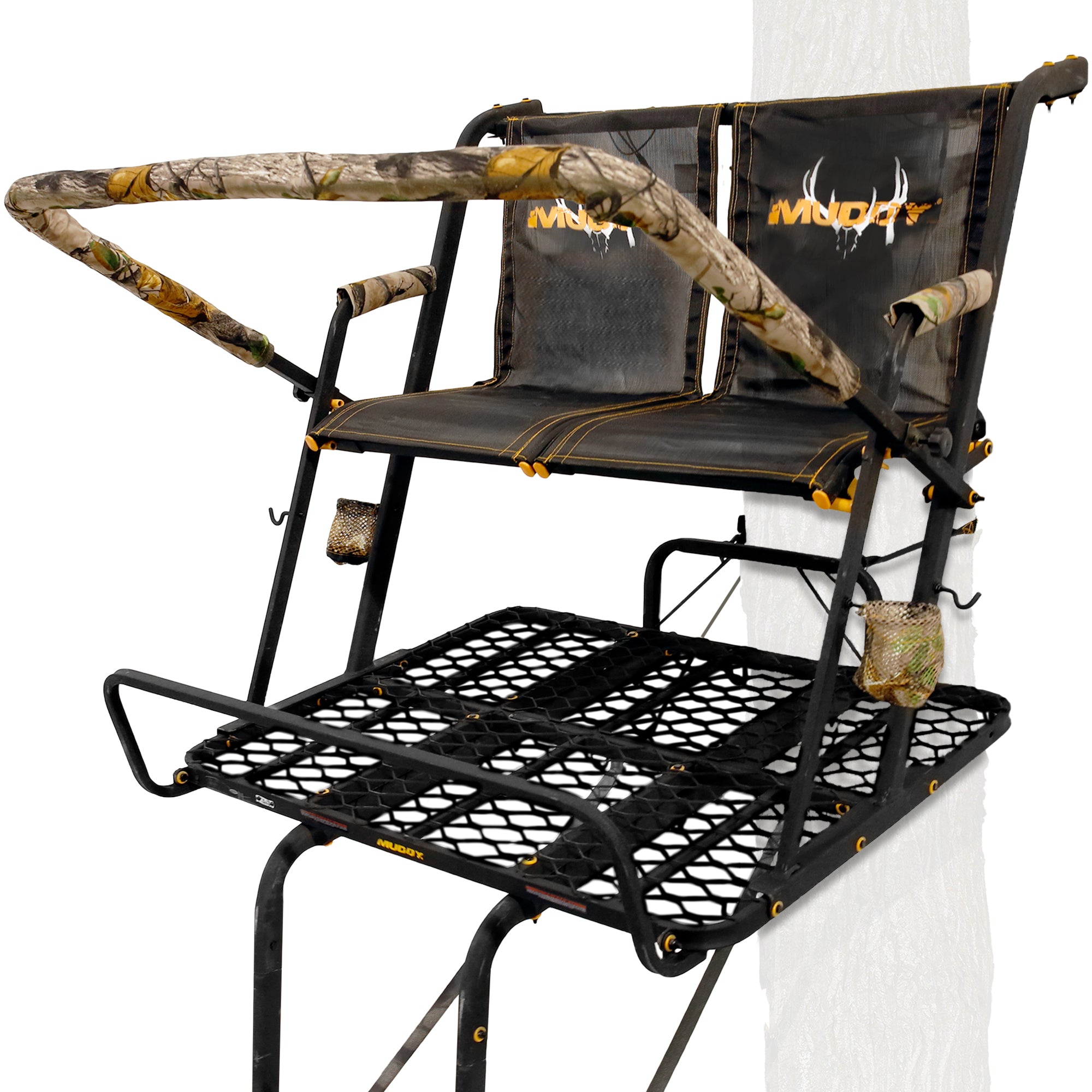 Muddy The Partner 17 Foot Hunting Ladderstand, 2 Person Climbing Tree Stand - VMInnovations