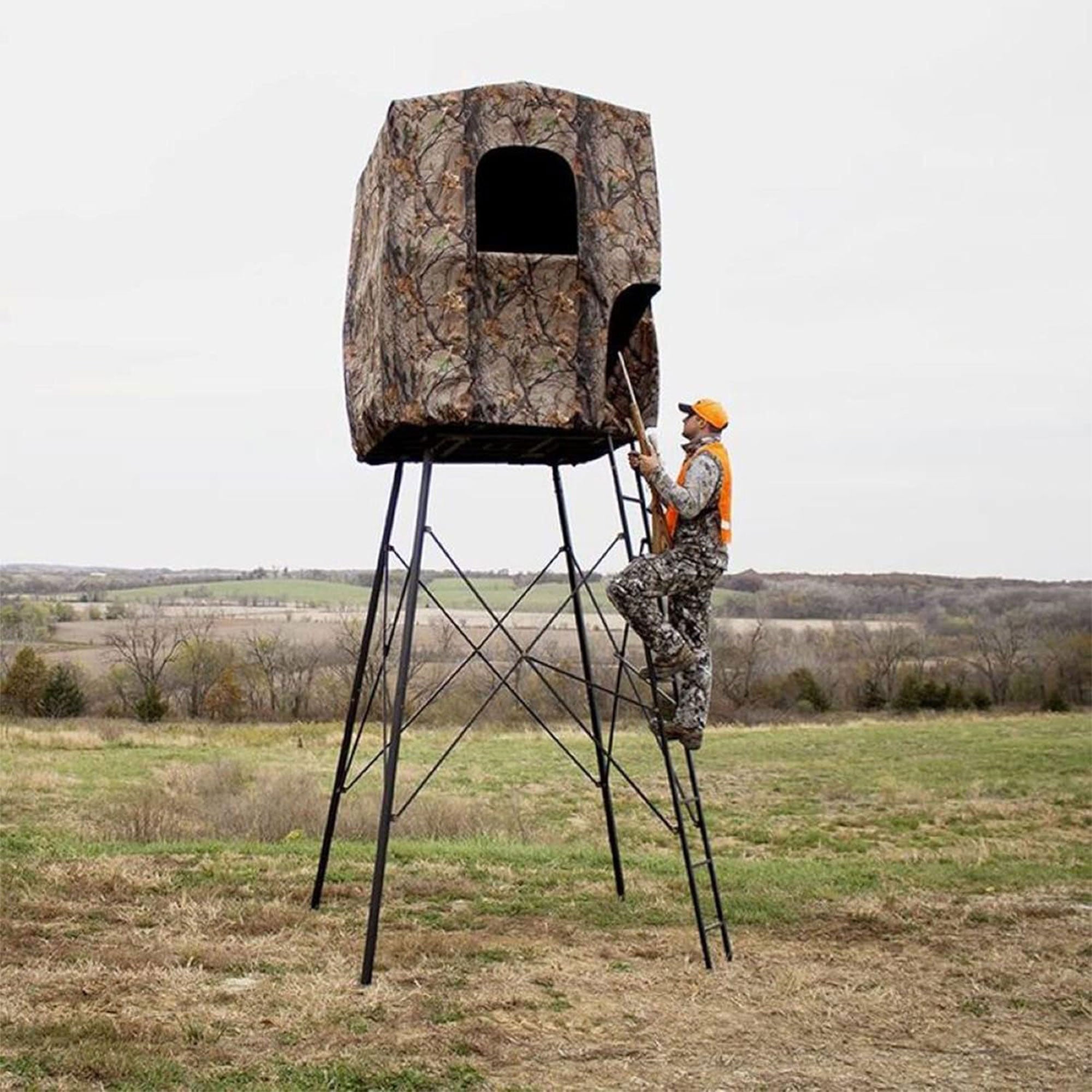 Muddy Steel 7 Ft Quad Pod Blind Kit Enclosure w/ 4 Zippered Windows (For Parts) - VMInnovations