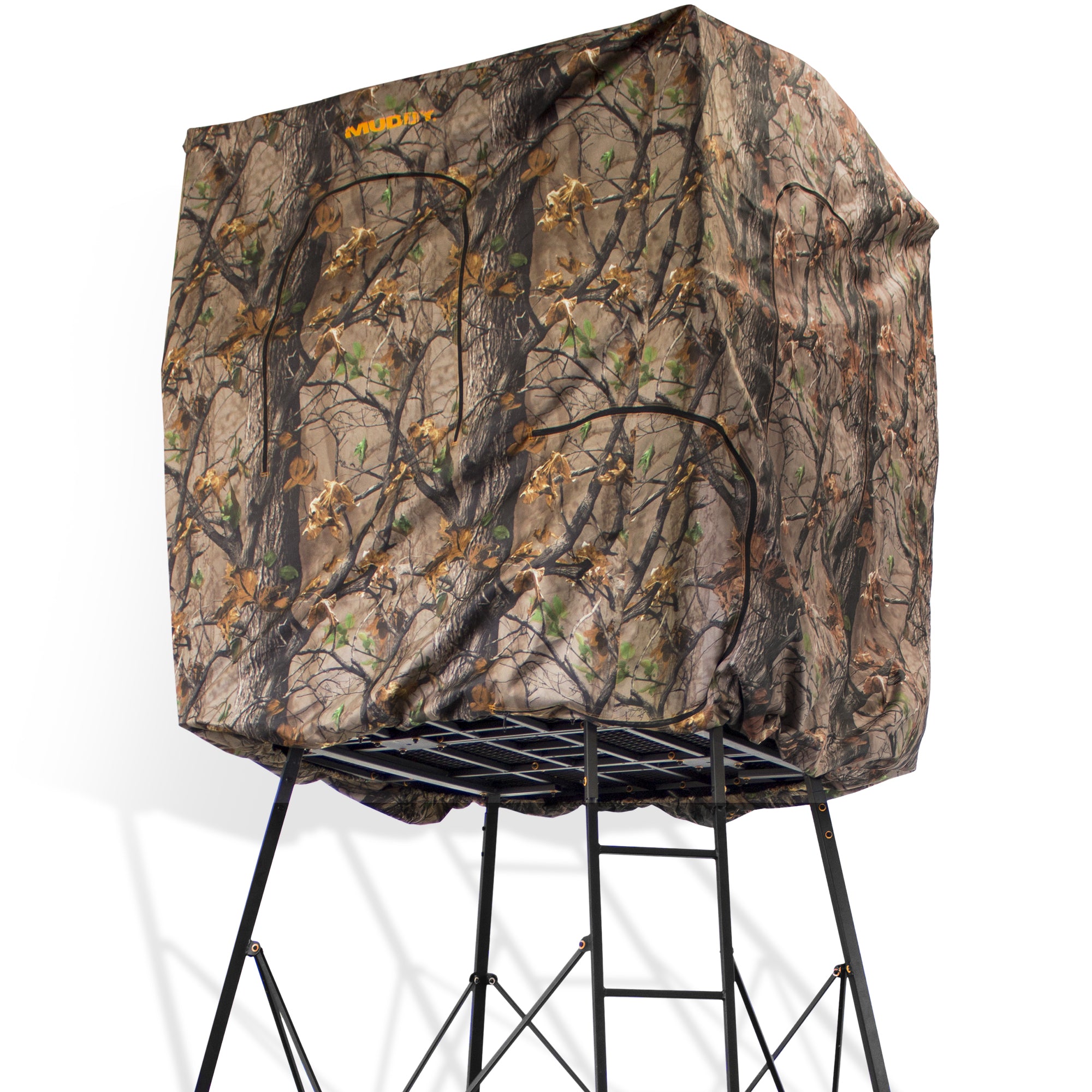 Muddy Steel 7 Ft Quad Pod Blind Kit Enclosure w/ 4 Zippered Windows (For Parts) - VMInnovations