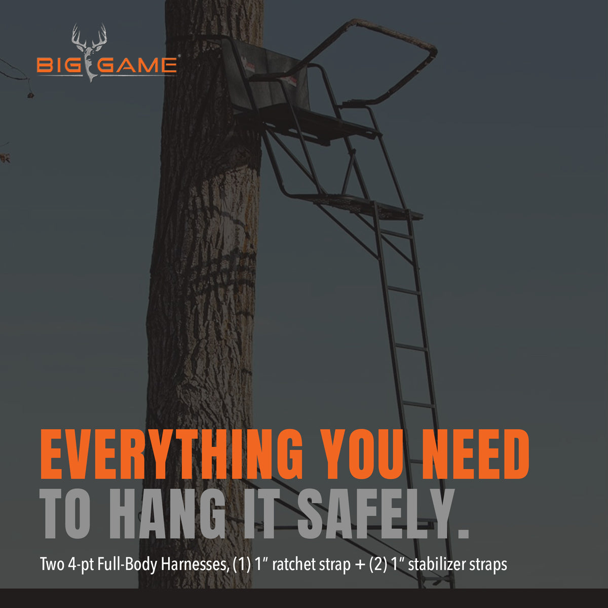 Big Game Treestands Durable The Big Buddy Outdoor Hunting Ladderstand (Open Box)