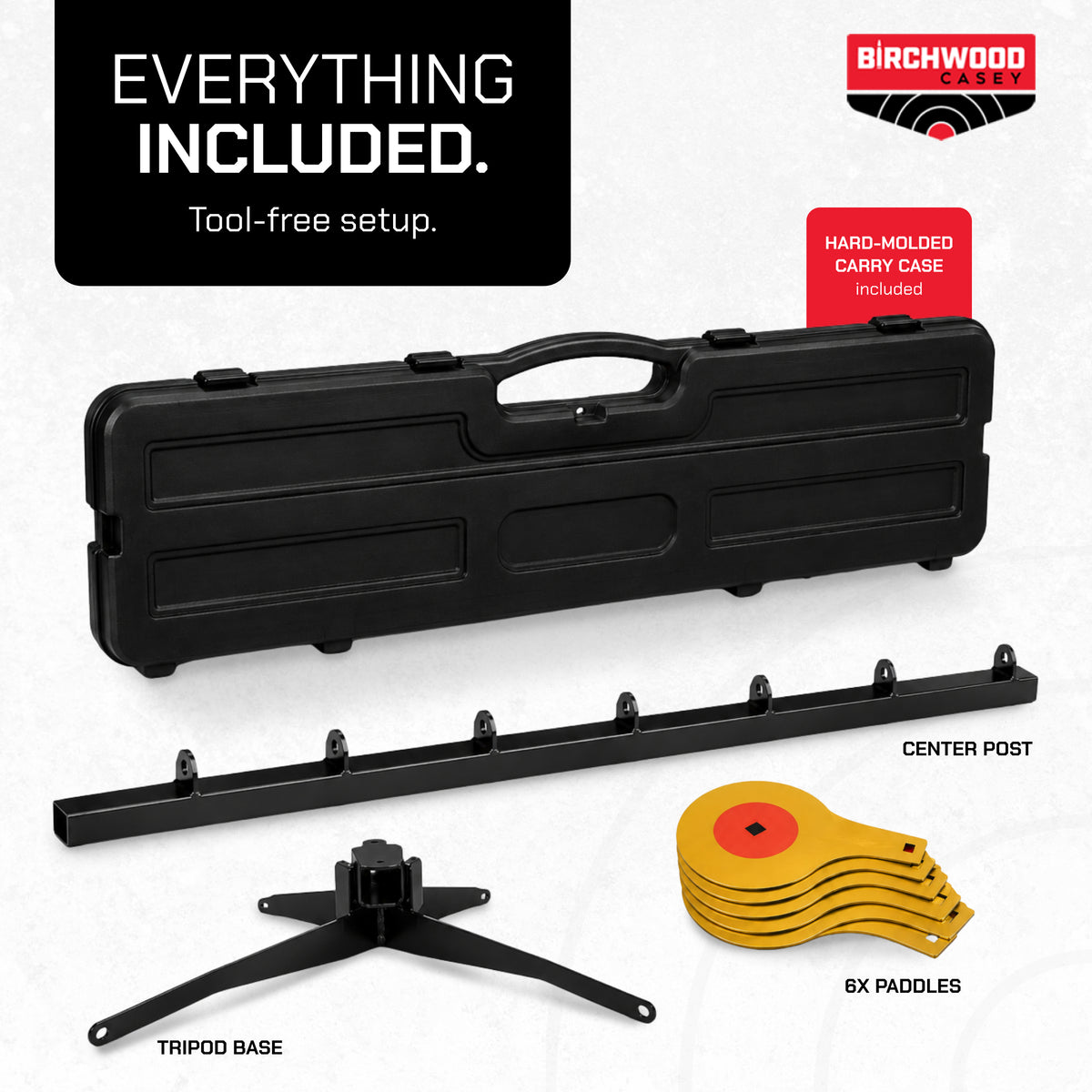 Birchwood Casey World of Targets 49in Handgun Dueling Tree Steel Shooting Target - VMInnovations