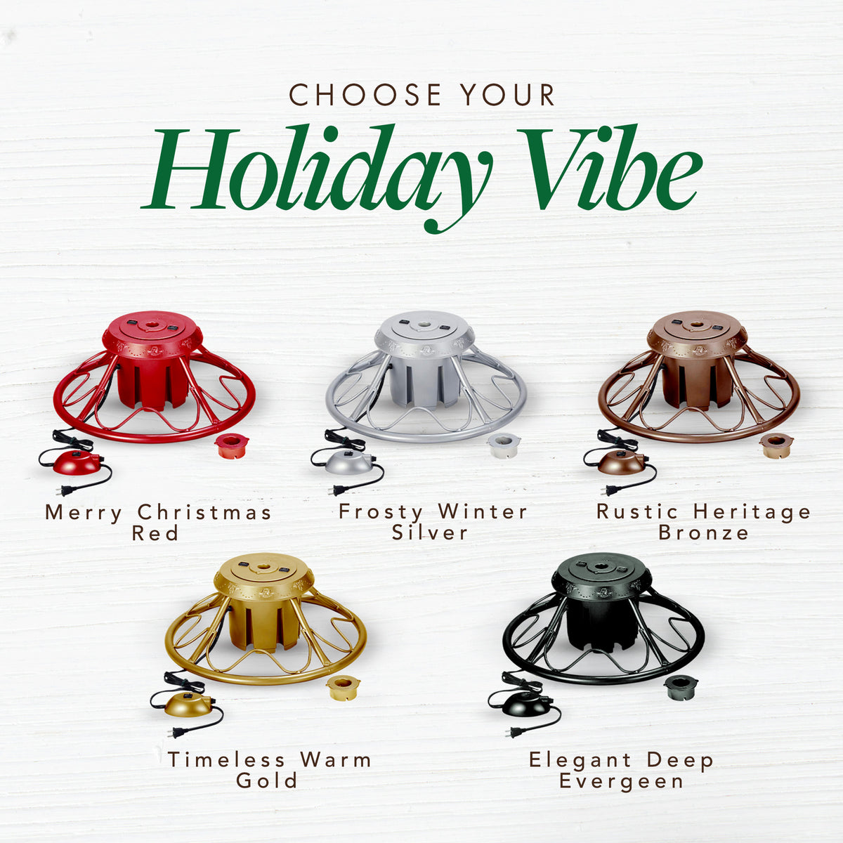 Home Heritage Electric Rotating Stand for Artificial Christmas Trees (Open Box) - VMInnovations