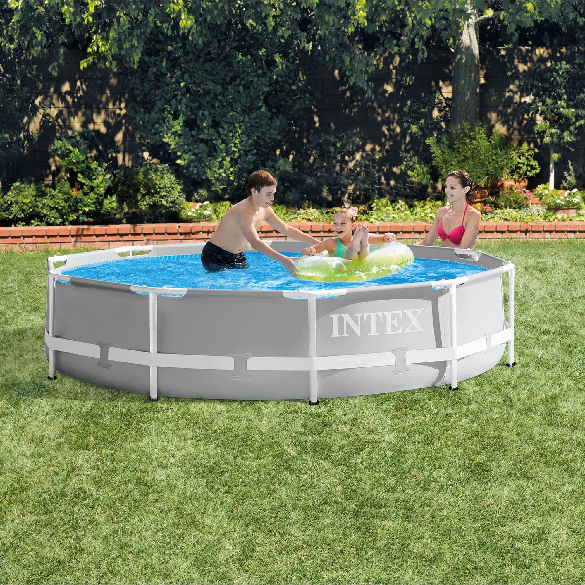 Intex 10 Feet x 30 Inches Outdoor Swimming Pool w/ Cartridge Filter Pump System