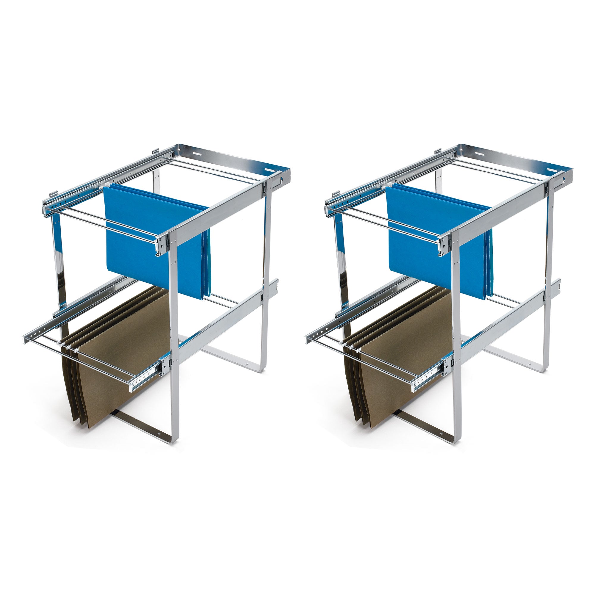 Rev-A-Shelf RAS-FD-KIT 2 Tier Base Cabinet File Drawer Organizer System (2 Pack) - VMInnovations