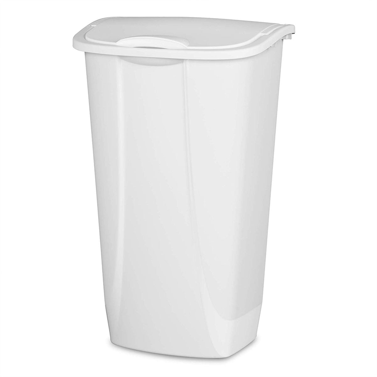 Sterilite 10938006 11 Gallon SwingTop Clean White Wastebasket Trash Can (6 Pack)