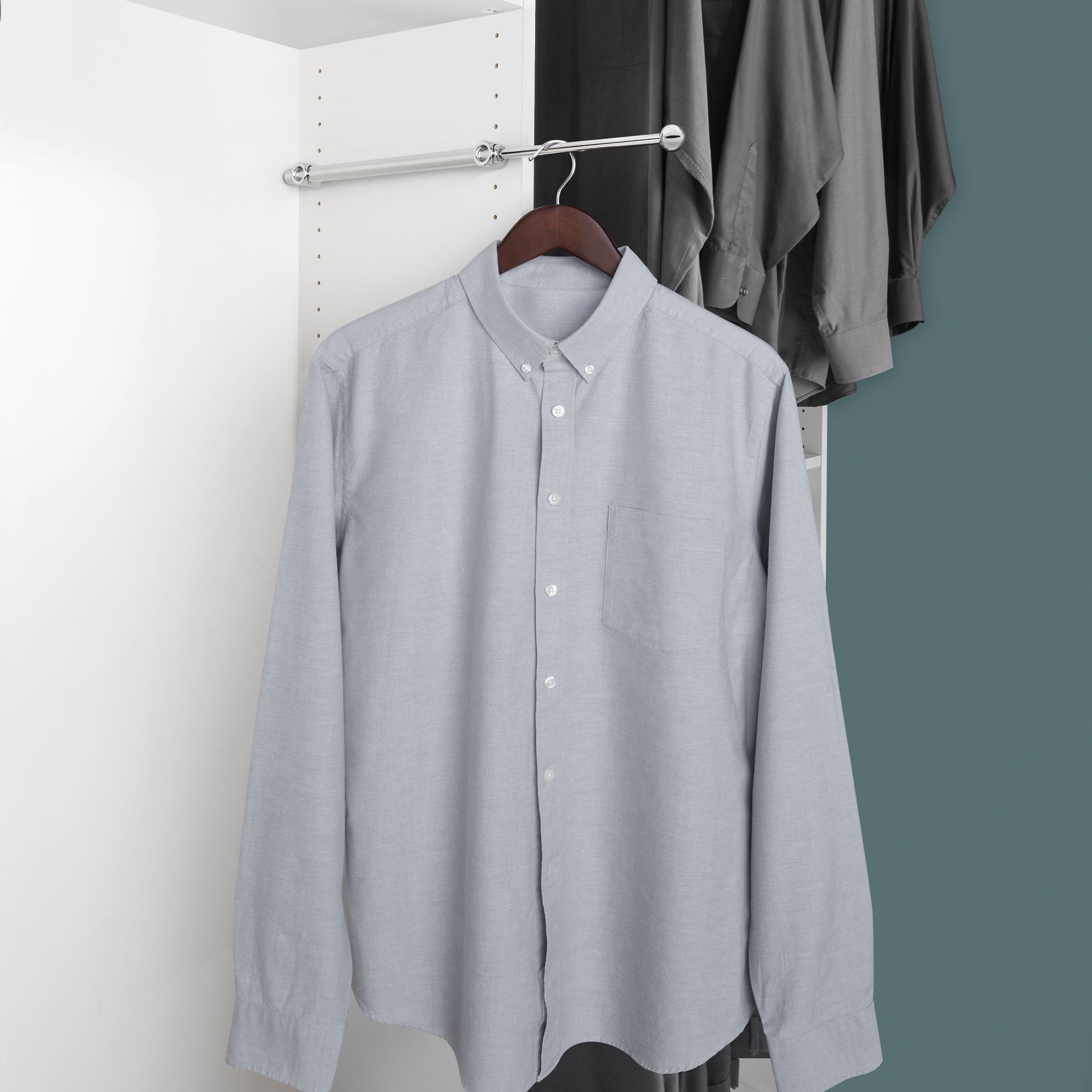 Rev-A-Shelf 14" Extendable Metal Closet Valet Rod, CVR-14-CR (2 Pack)