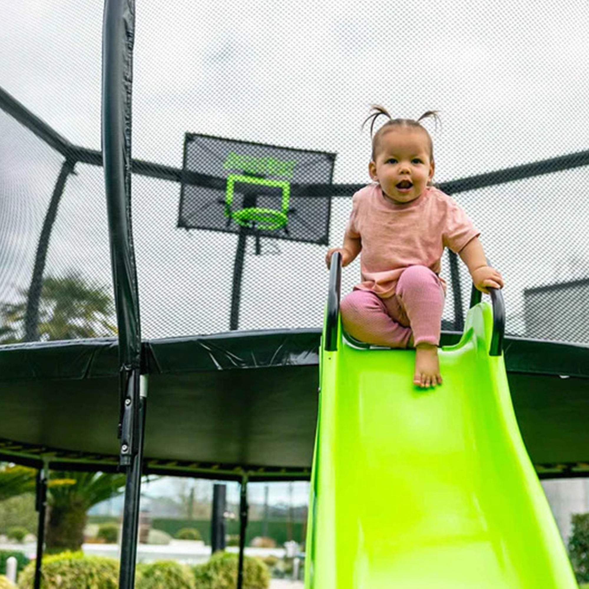 JumpFlex JUMPSLIDE Kids Indoor Outdoor Trampoline Slide, Accessory Only, Green