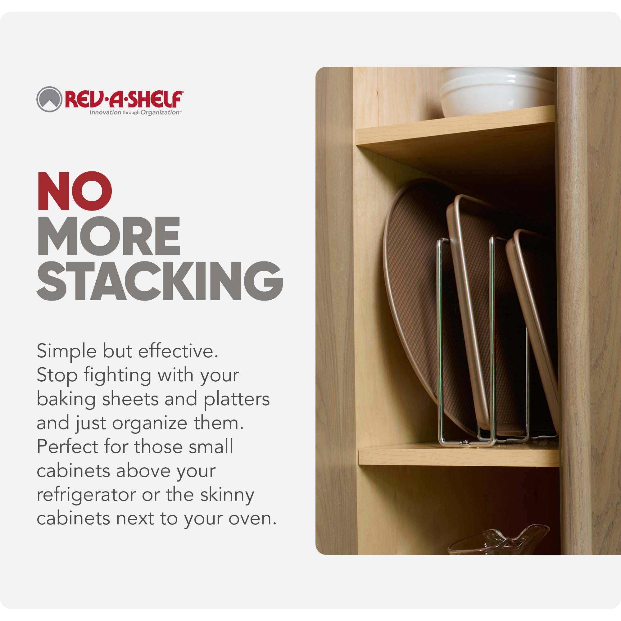 Rev-A-Shelf 596-10CR-52 Chrome U-Shaped Bakeware Cabinet Organizer (Open Box)