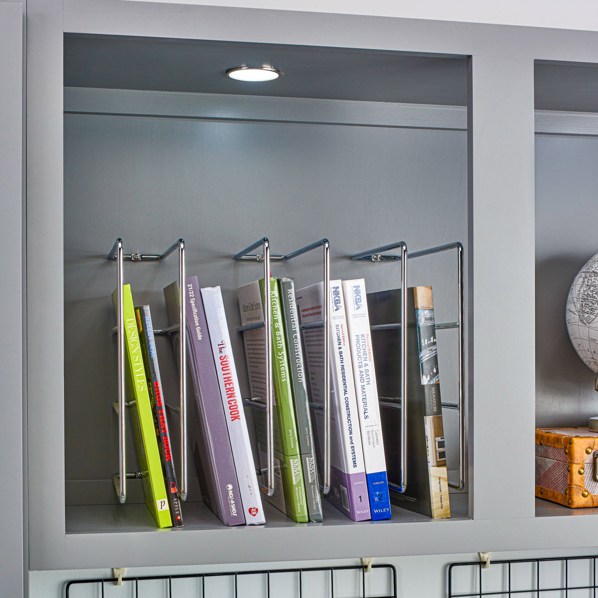 Rev-A-Shelf Baking Sheet Organizer for Wall/Base Cabinets, Chrome, 596-10CCR-52