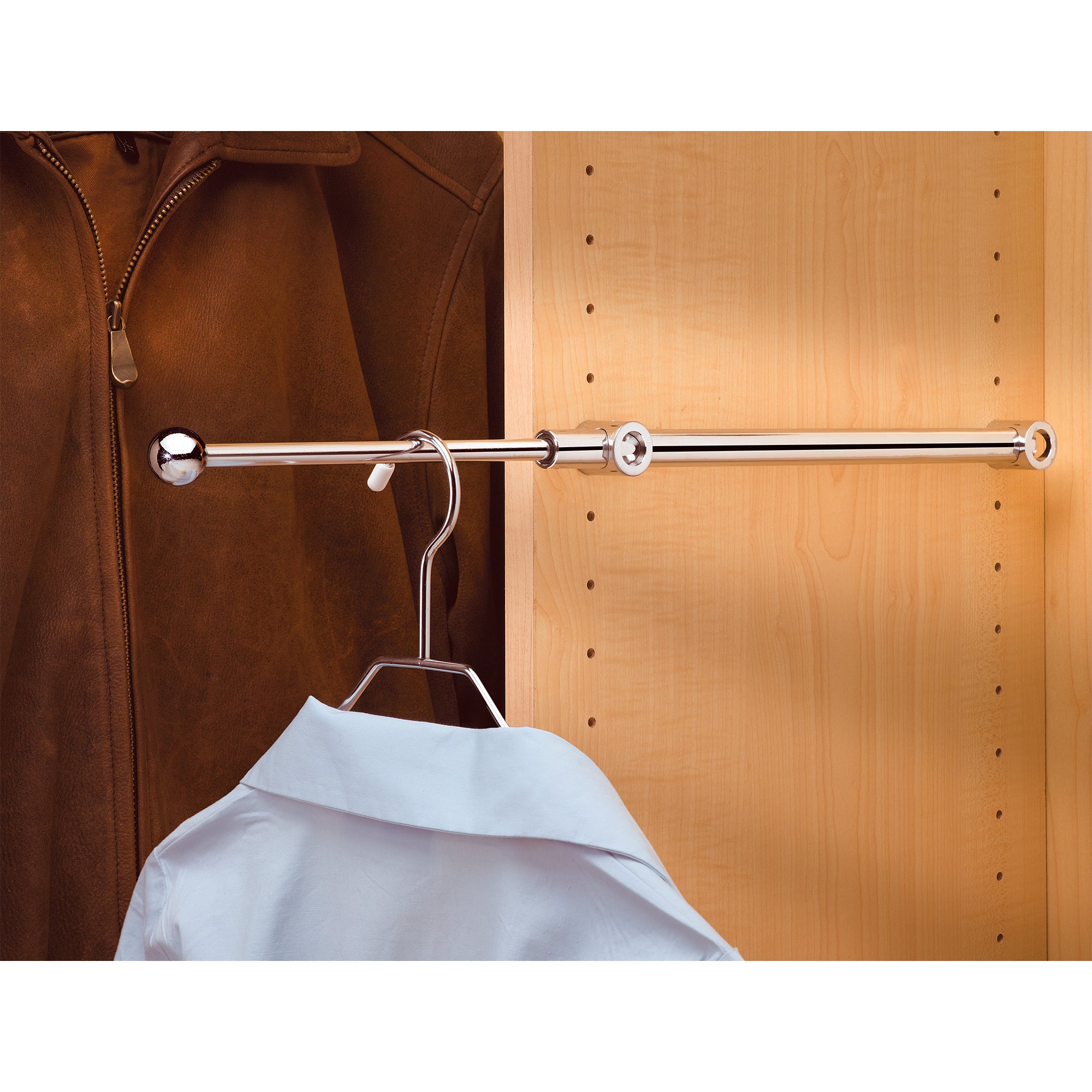 Rev-A-Shelf 12" Extendable Metal Designer Closet Valet Rod, Chrome, CVR-12-CR