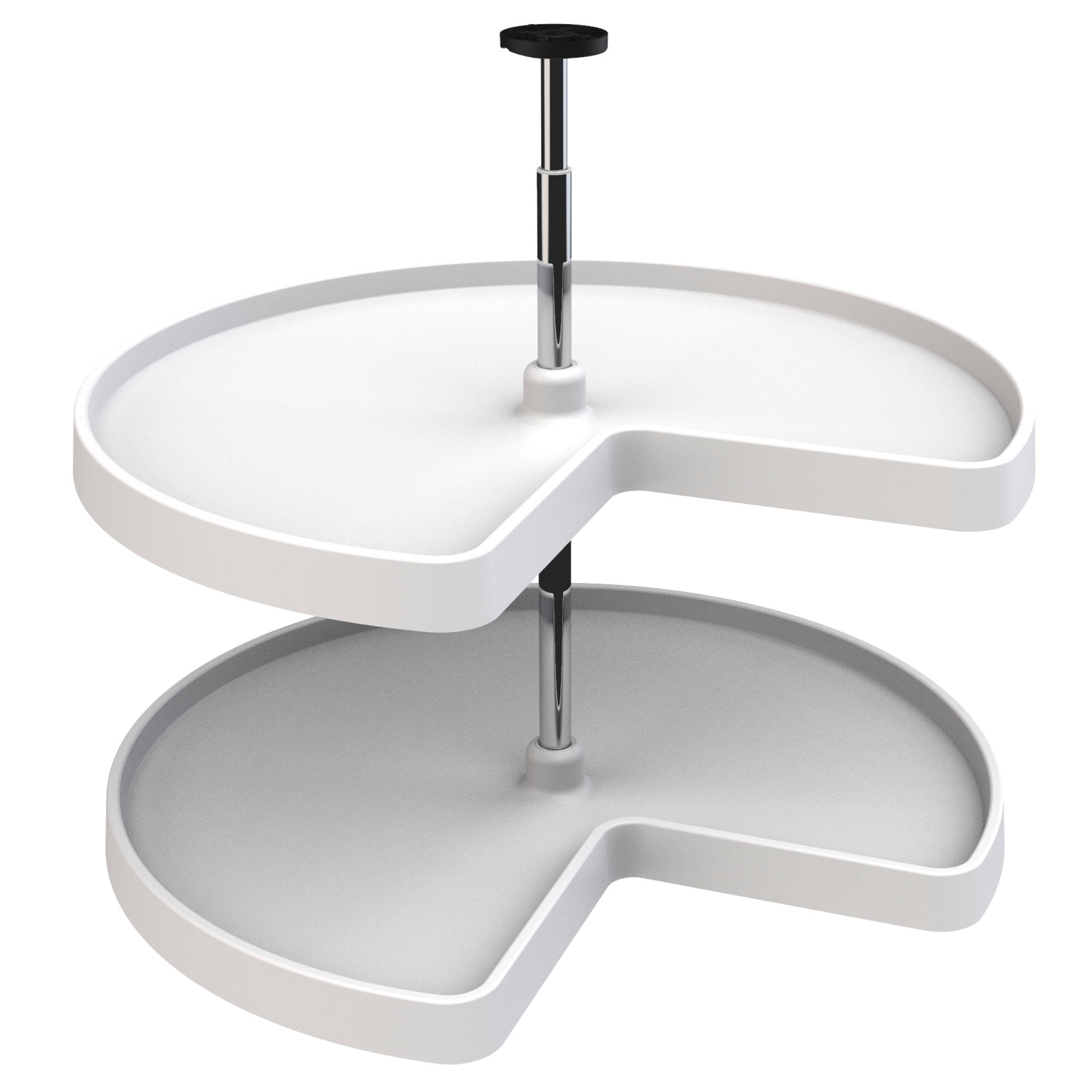 Rev-A-Shelf 3472-28-11-52 28" White Polymer Kidney 2-Shelf Lazy Susan (Open Box)