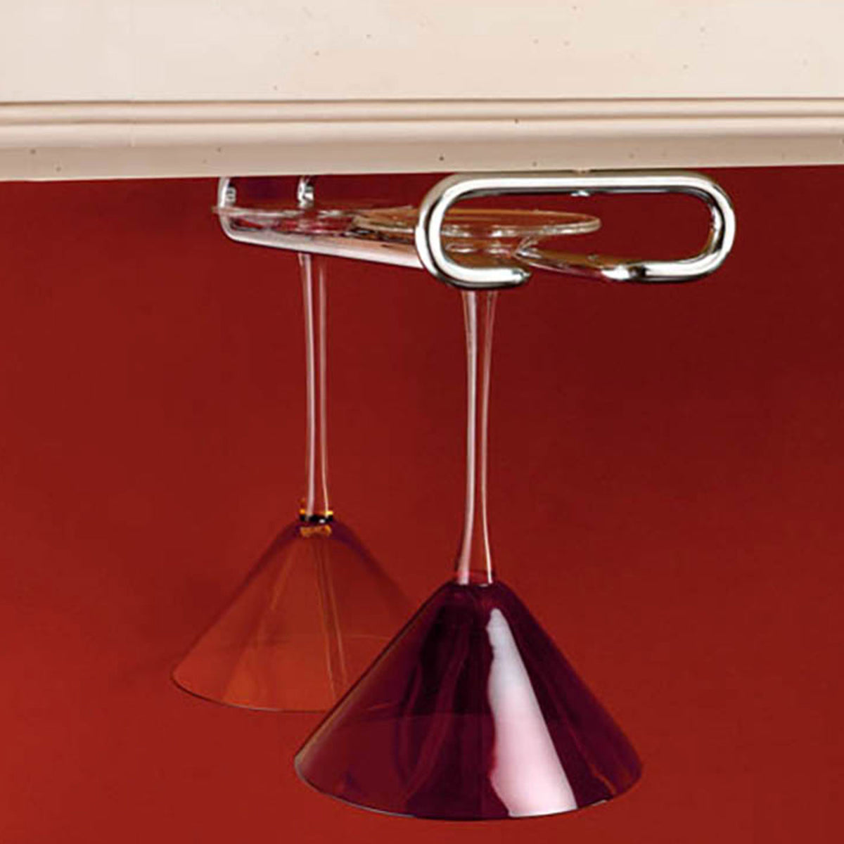 Rev-A-Shelf Inch Under Cabinet Wine Glass & Stemware Holder, Chrome (3 Pack)