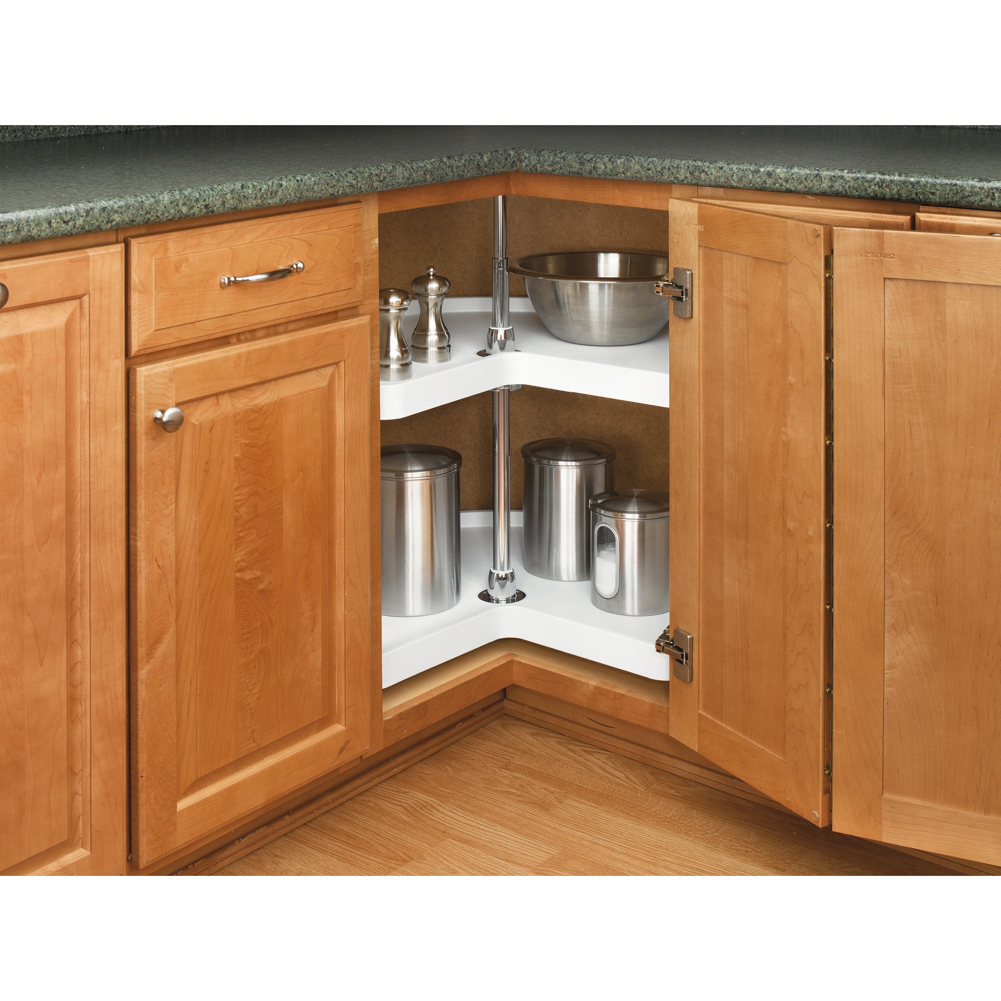 Rev-A-Shelf 28'' Kidney-Shaped Lazy Susan Corner Wall Cabinet Two-Shelf, 6472-28-11-52 - VMInnovations