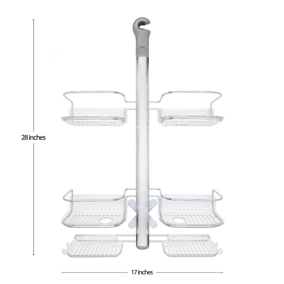 OXO Stainless Steel Shower Caddy w/ Hose Keeper Handheld Shower Head (For Parts)