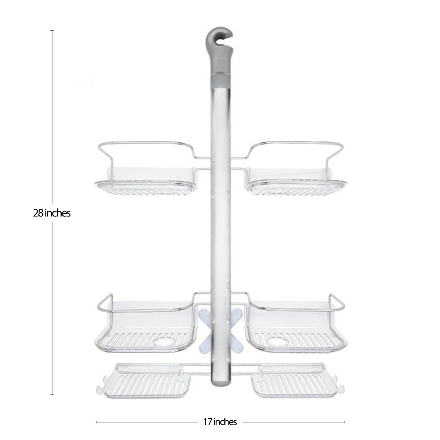 OXO Stainless Steel Shower Caddy w/ Hose Keeper Handheld Shower Heads (Used)