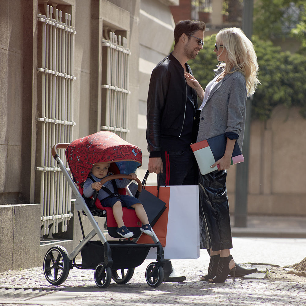 Cybex Balios S Convertible Baby Stroller with Sun Canopy, Love Red