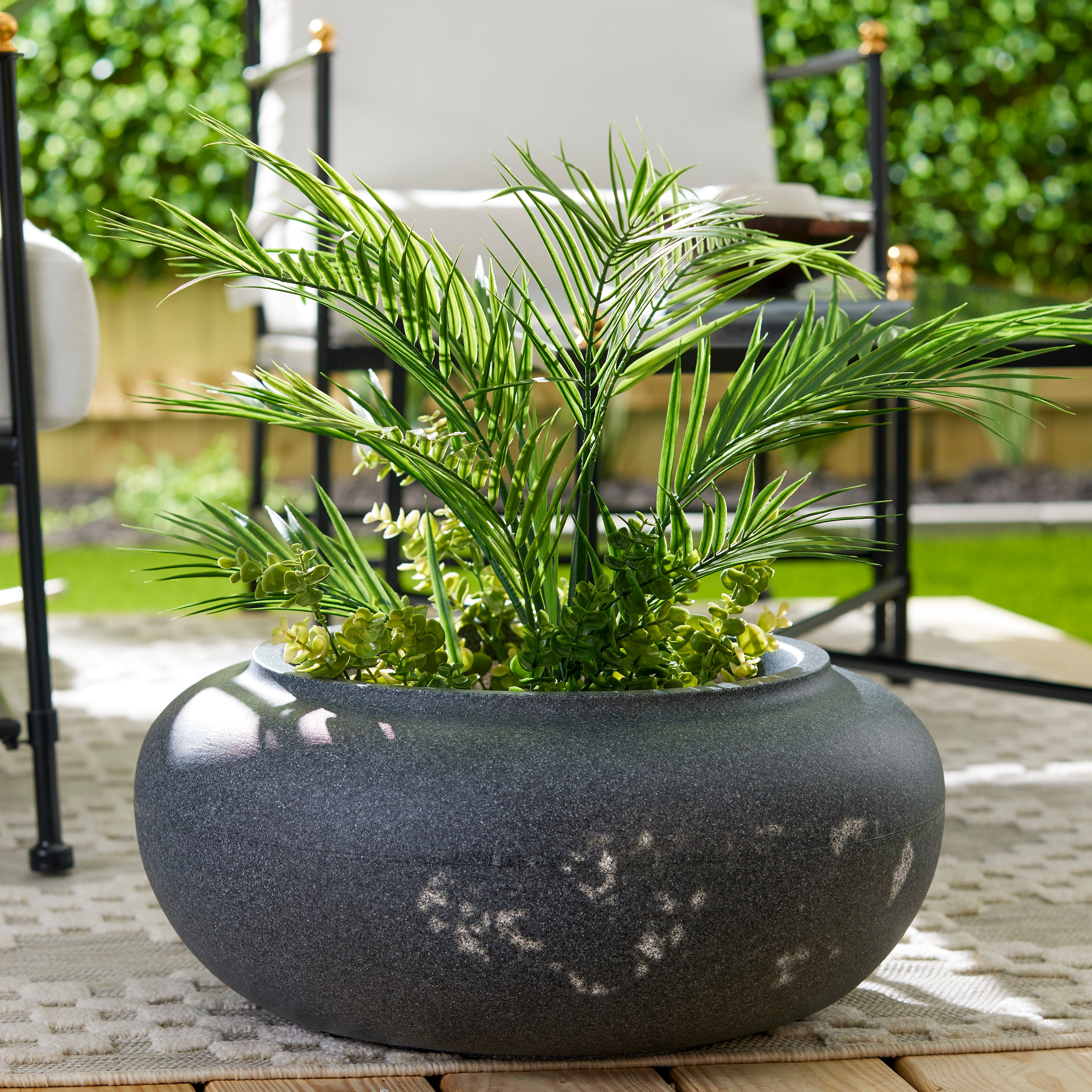 HC Companies Decorative Garden Hose Pot with Wakefield Garden Soil Conditioner
