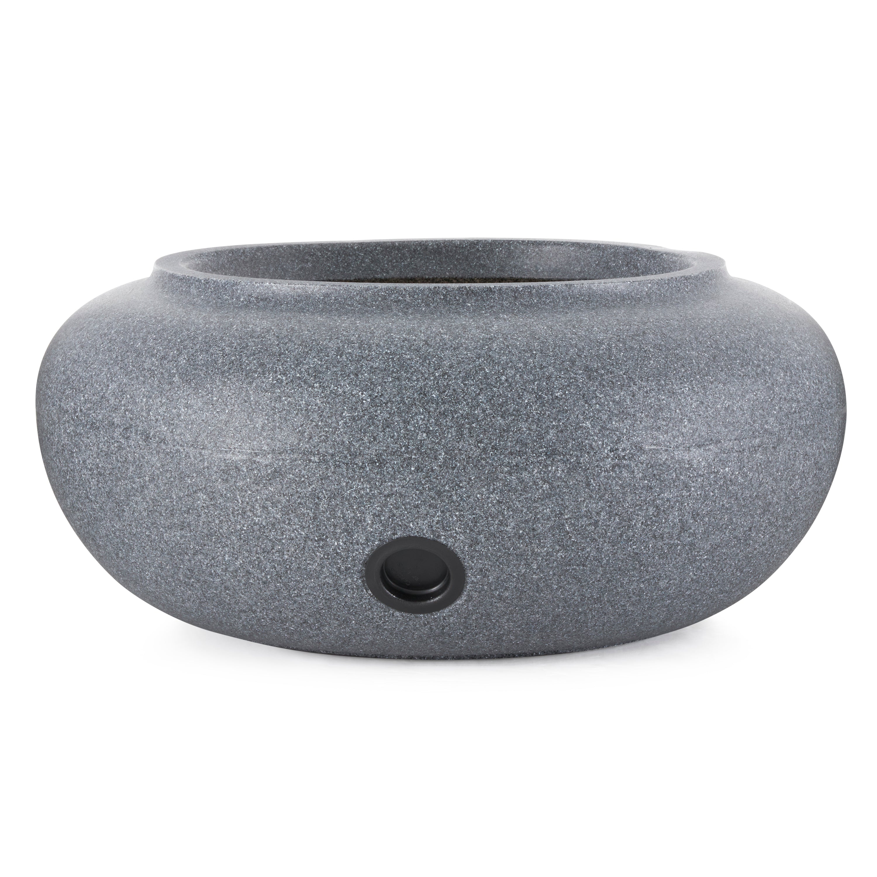 HC Companies 21" Decorative Plastic Garden Hose Storage Pot, Granite (Open Box) - VMInnovations