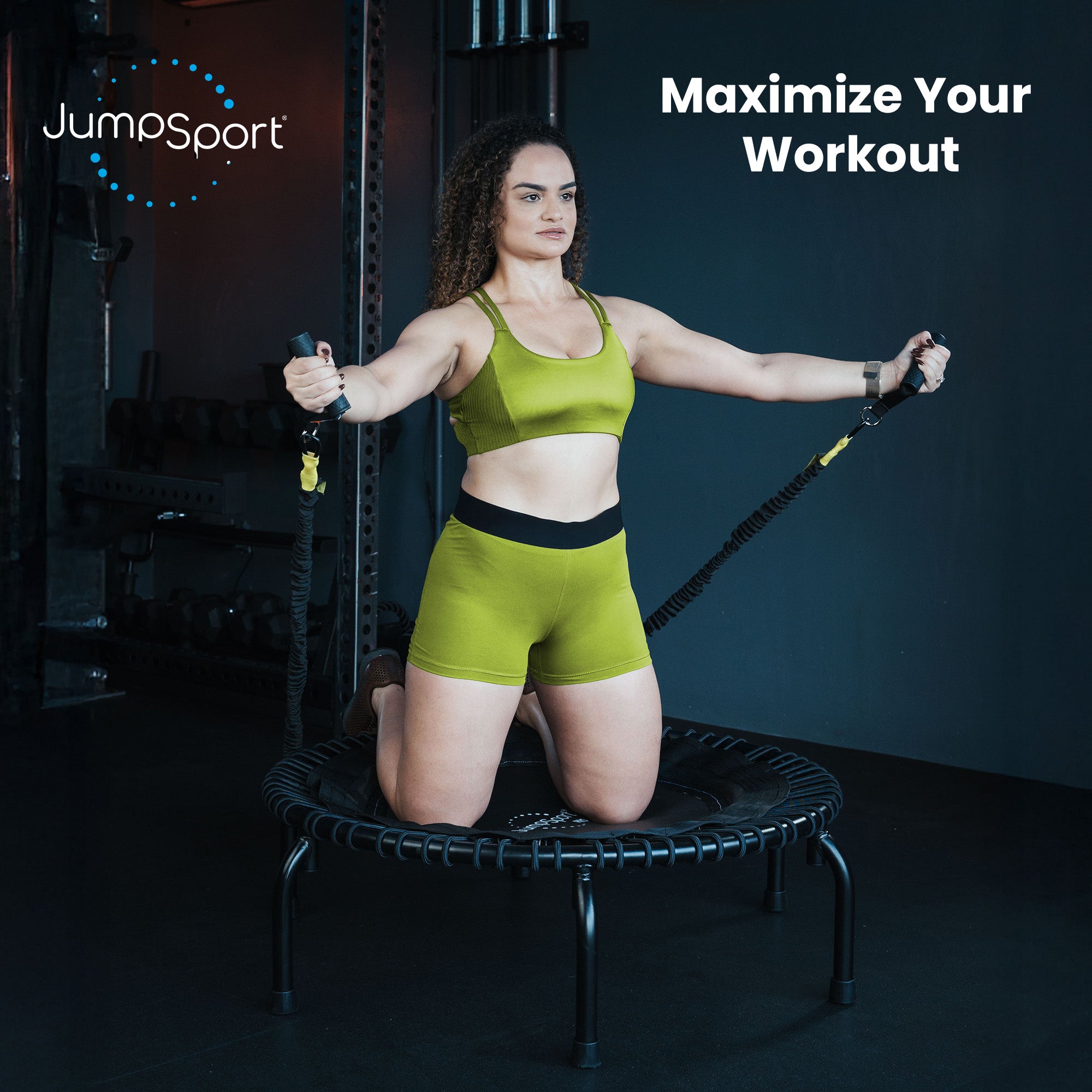JumpSport 220 Small Rebounder for Adults, 39" ESSENTIAL Fitness Trampoline(Used) - VMInnovations