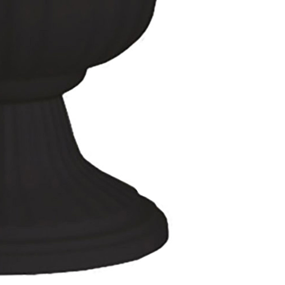 Southern Patio Large 14 In Outdoor Lightweight Resin Utopian Urn Planter, Black (For Parts)