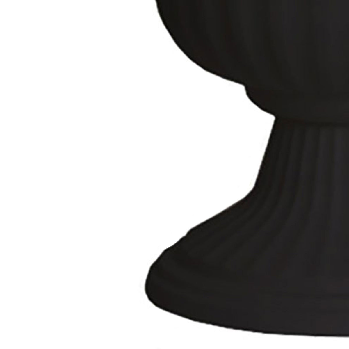 Southern Patio Large 14 In Outdoor Lightweight Resin Utopian Urn Planter, Black (For Parts)