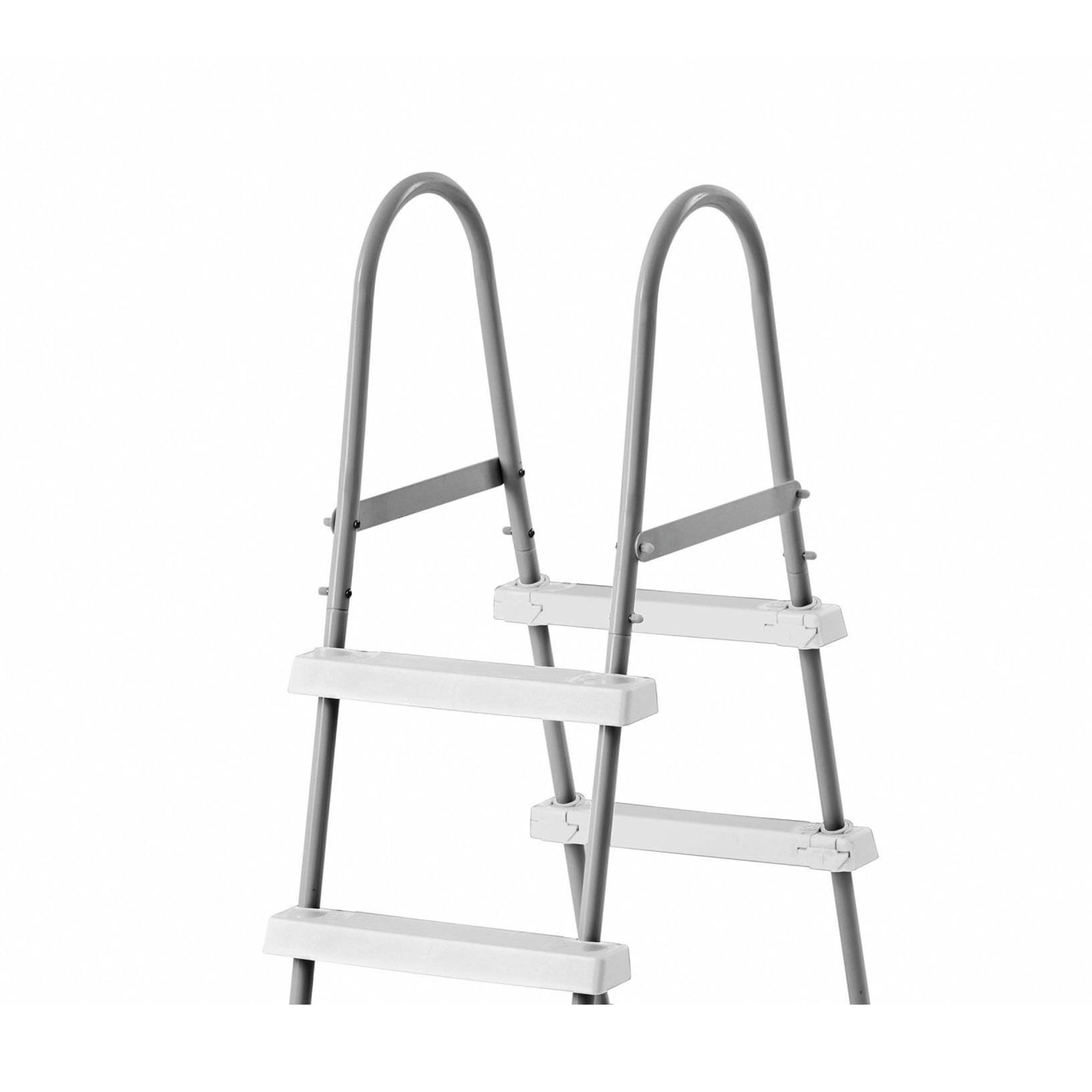 Intex Above Ground Steel Frame Pool Ladder 42-Inch + Protective Pool Ladder Mat - VMInnovations