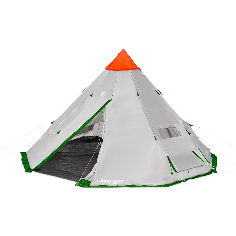 Tahoe Gear Bighorn XL 18 x 18 Feet 12 Person Cone Shape Camping Tent (Open Box)