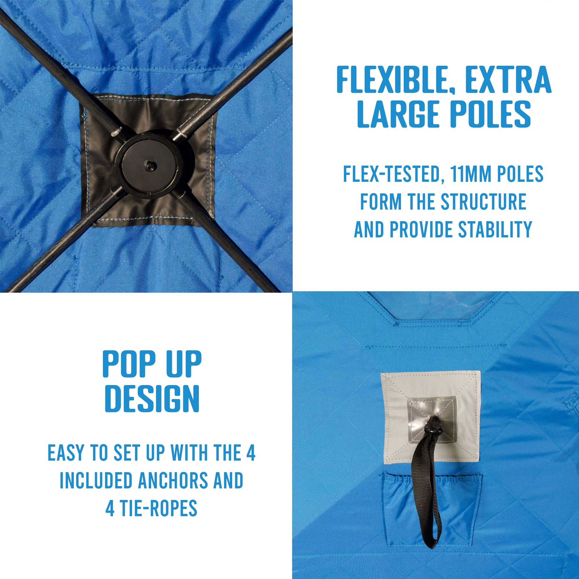 CLAM C-560 Portable 7.5 Ft 4 Person Pop Up Ice Fishing Thermal Hub Shelter Tent (Refurbished)