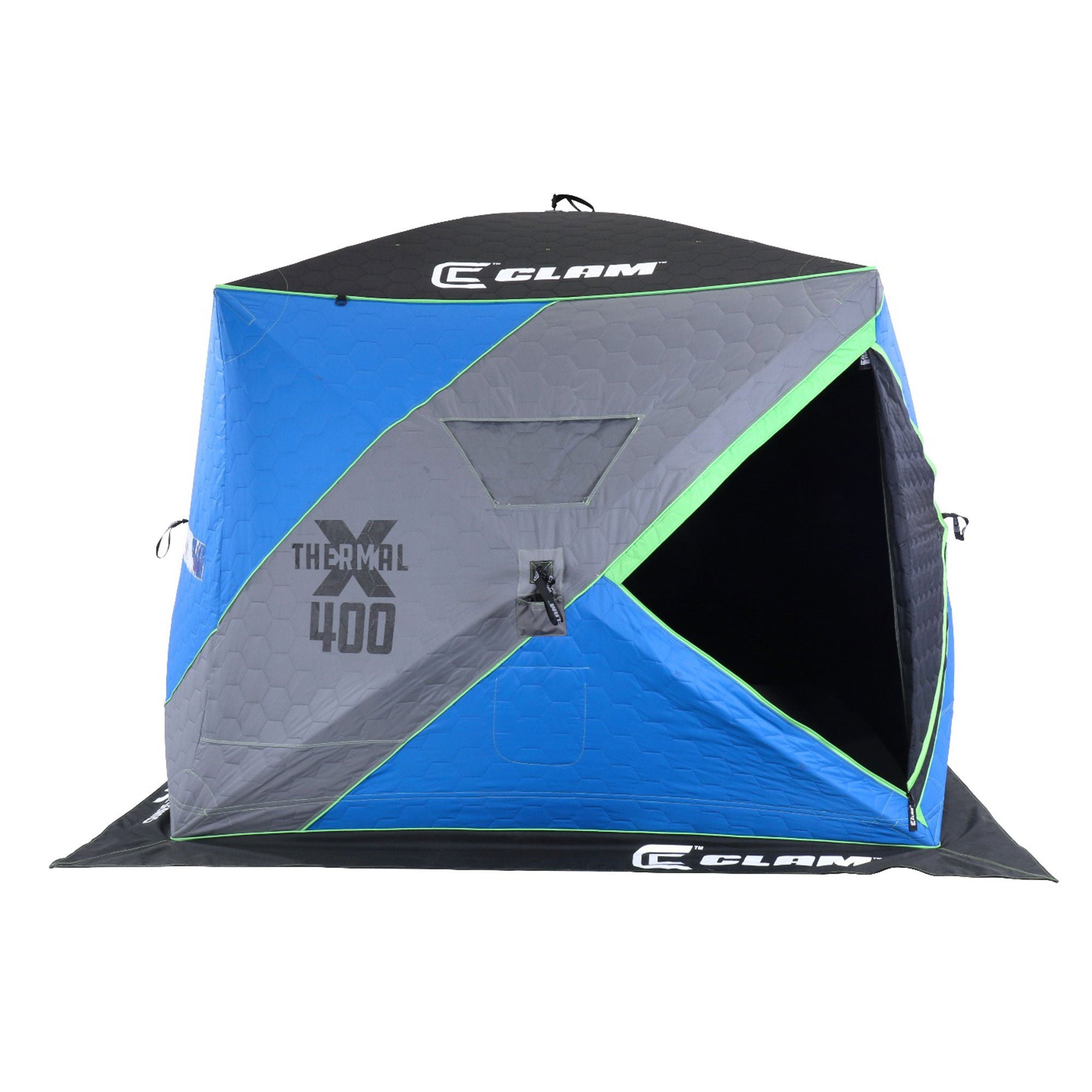 CLAM X-400 Portable 8 Ft 6 Person Pop Up Ice Fishing Thermal Shelter Tent (Used) - VMInnovations