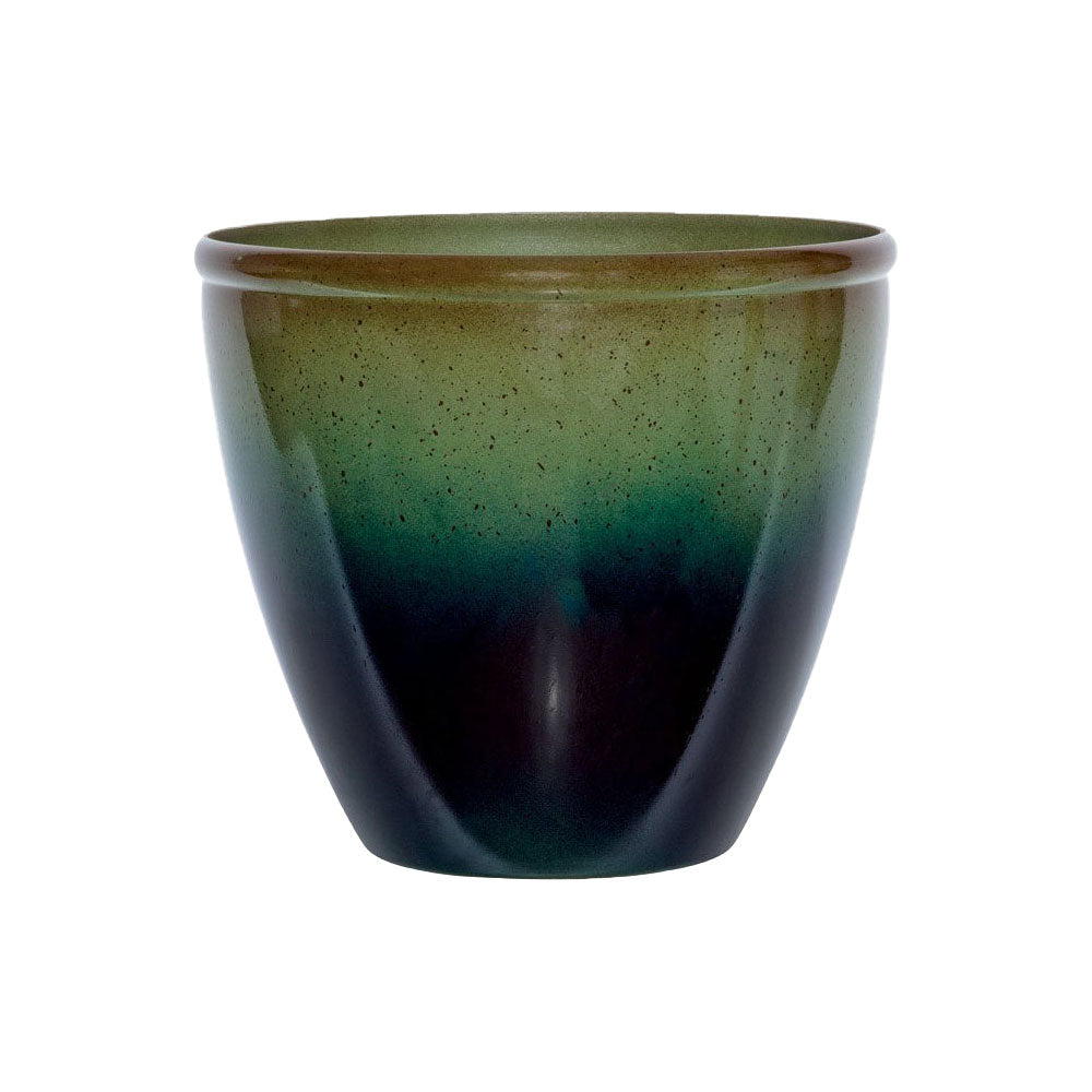 Suncast Seneca 16 Inch Decorative Resin Flower Planter Pot, Green/Blue (8 Pack)