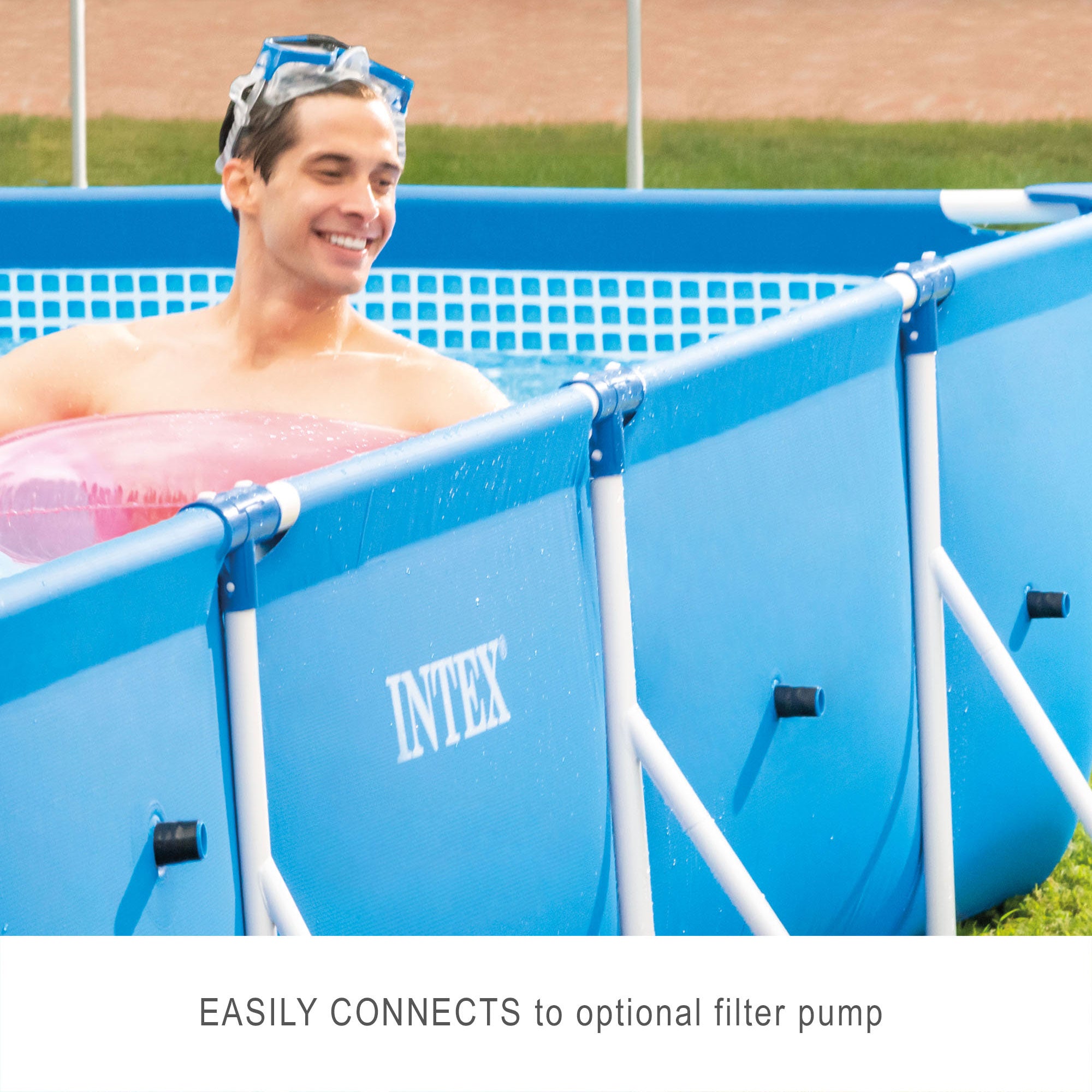 Intex 14.75ft x 33In Kids Rectangular Frame Above Ground Swimming Pool (Used) - VMInnovations