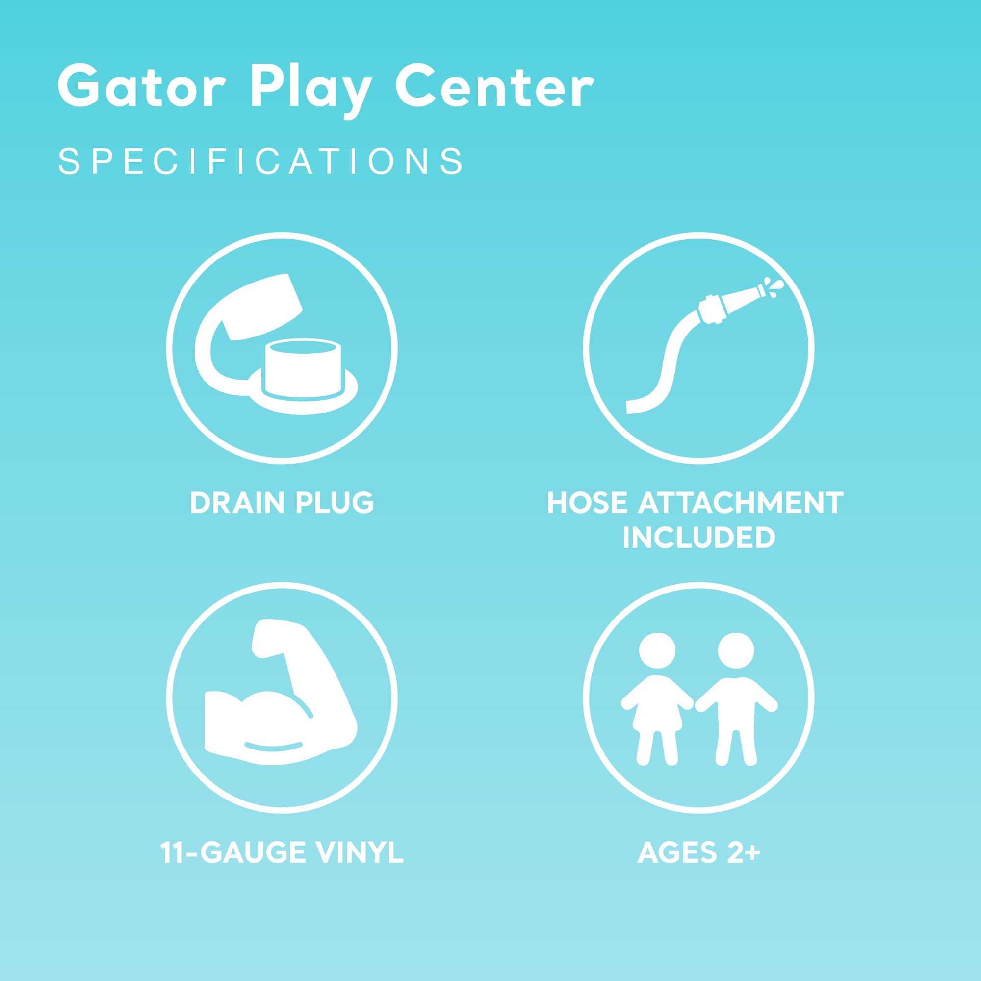 Intex Gator Outdoor Inflatable Kiddie Pool Water Play Center with Slide (Used) - VMInnovations