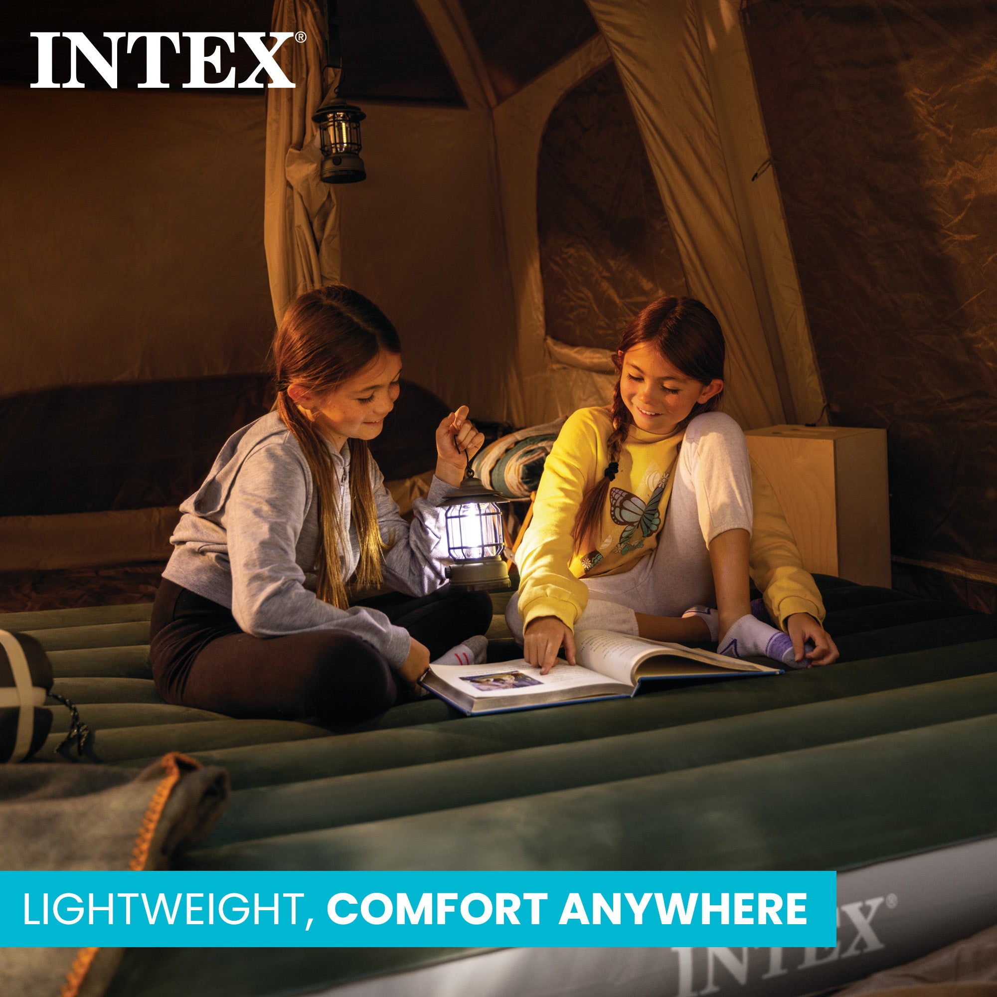 Intex Dura-Beam Downy Airbed with Built-In Foot Pump, Full Size (Open Box) - VMInnovations