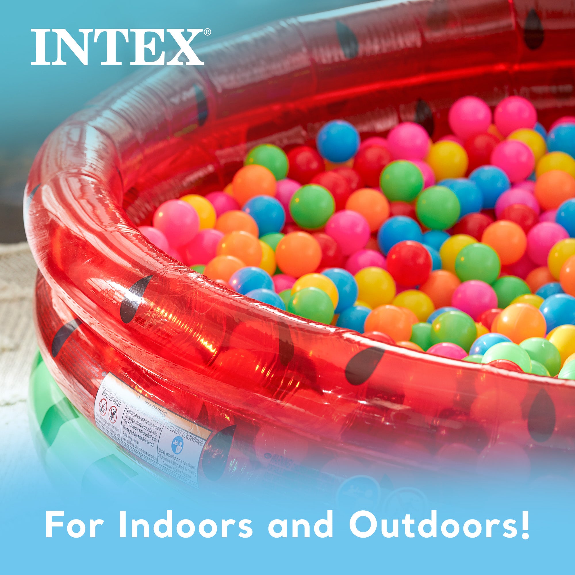Intex 66-Inch Round Inflatable Kids Swimming Wading Watermelon Pool (Open Box) - VMInnovations