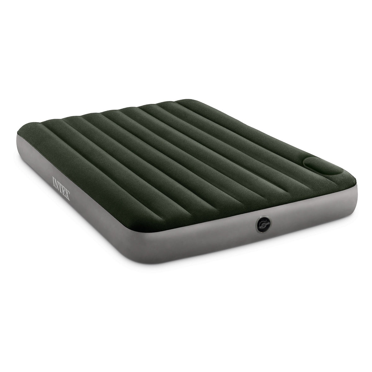 Intex Gray Standard Dura Beam Downy Air Mattress Built In Pump, Queen (Open Box) - VMInnovations