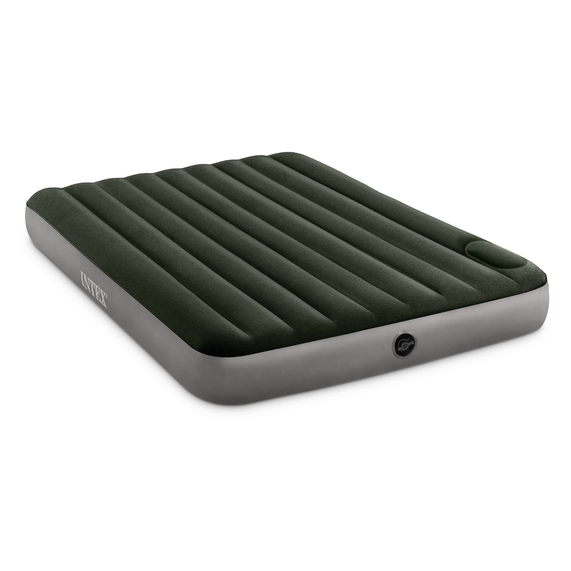 Intex Gray Standard Dura Beam Downy Air Mattress Built In Pump, Queen (Open Box)
