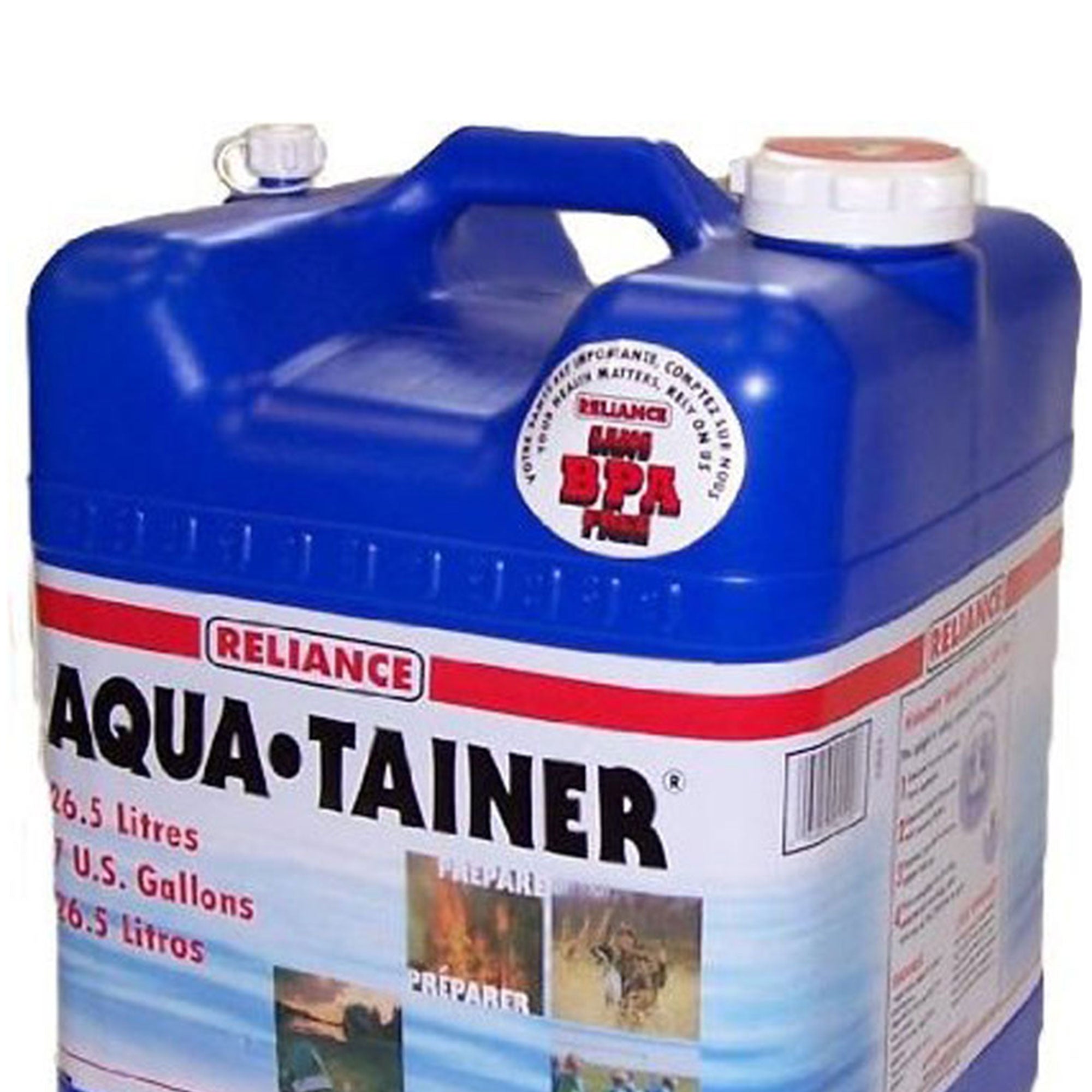 Reliance Products Aqua Tainer 7 Gallon Water Storage Container Tank (3 Pack)