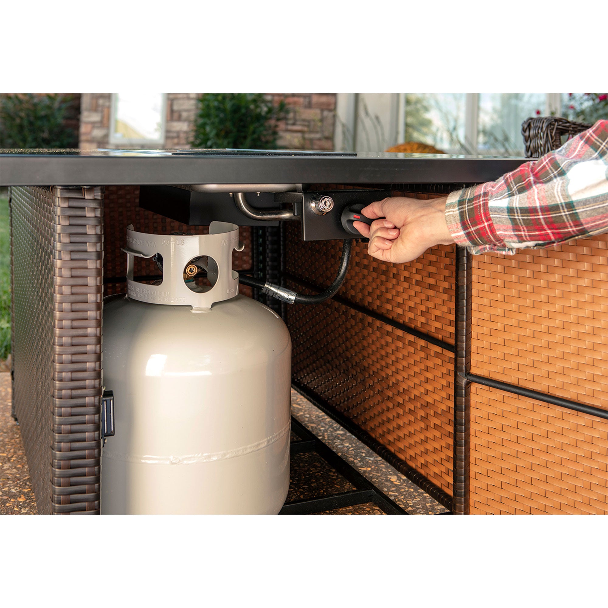 Endless Summer 44 x 32 inch Rectangular Patio Gas Fire Pit Table (For Parts) - VMInnovations