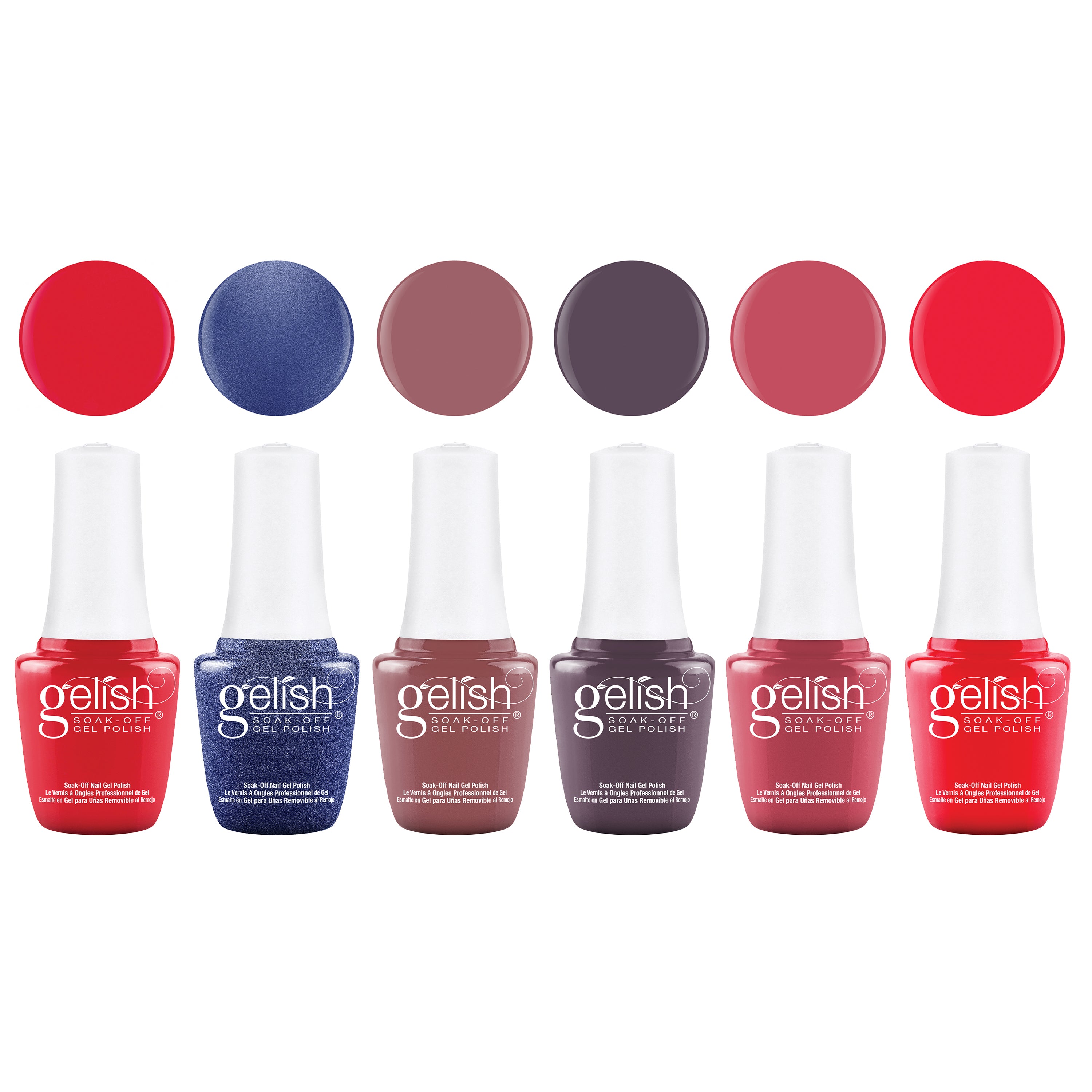 Gelish Nail Curing LED Lamp, Basix Polish Kit, Top Coat Duo, Midnight Caller Set