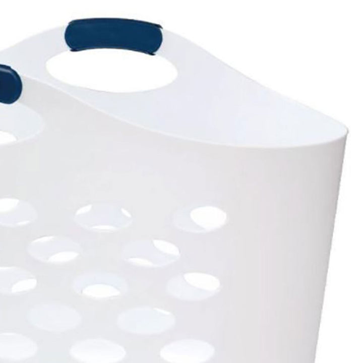Rubbermaid 1.5 Capacity Flex N Carry Portable Flexible Laundry Basket, White - VMInnovations