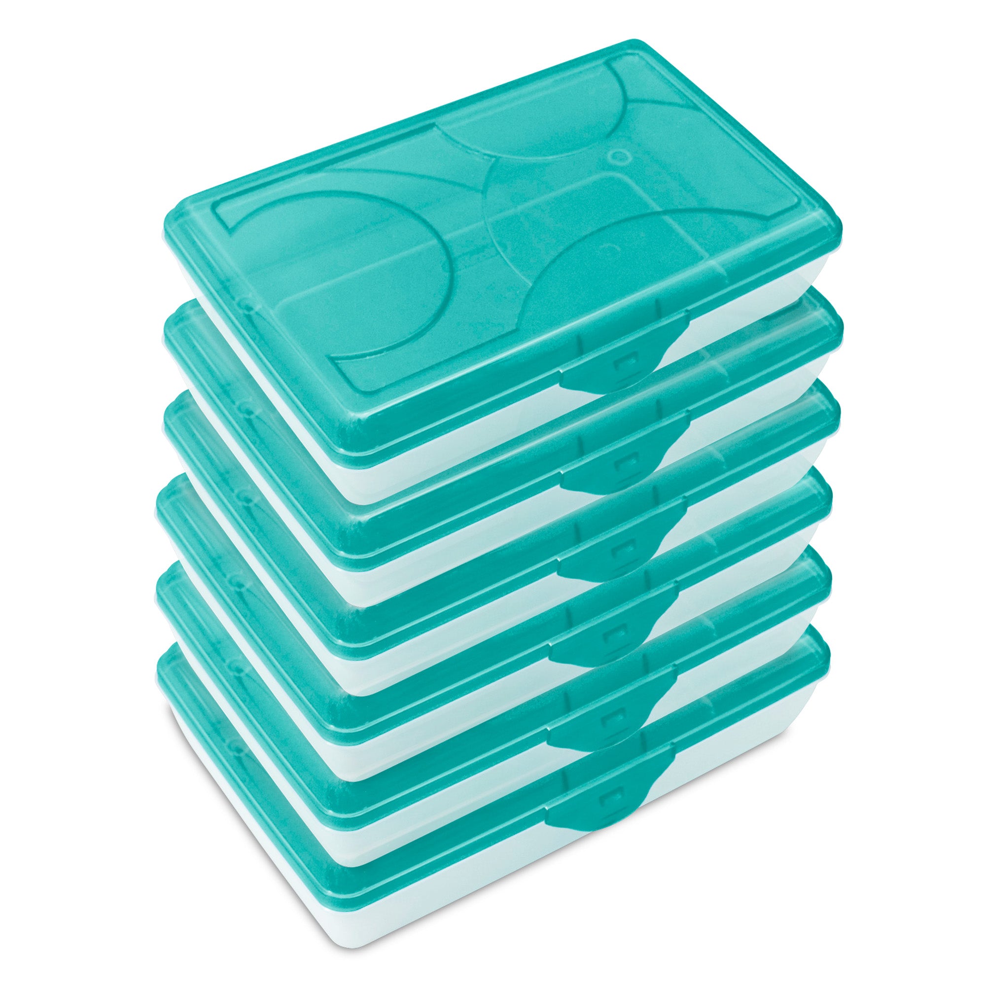 Sterilite 17296W06 Multipurpose Storage Supply Box w/ Lid, Molokai Blue (6 Pack) - VMInnovations