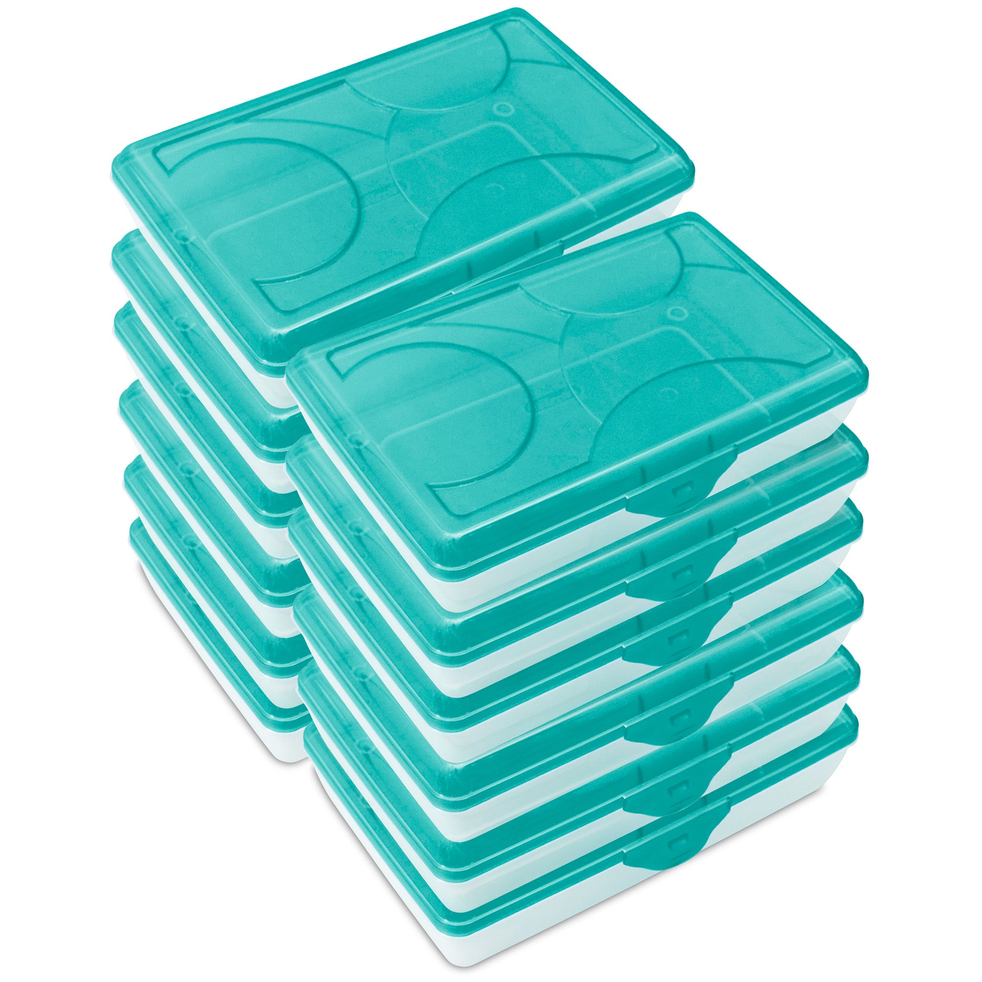 Sterilite 17296W06 Multipurpose Storage Supply Box w/Lid, Molokai Blue (12 Pack) - VMInnovations
