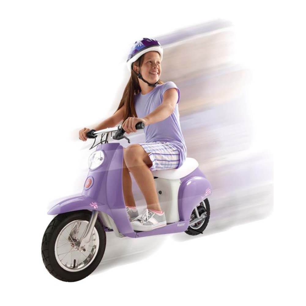 Razor Pocket Mod Mini Euro 24V Electric Kid Scooter w/ Helmet, Elbow & knee pads