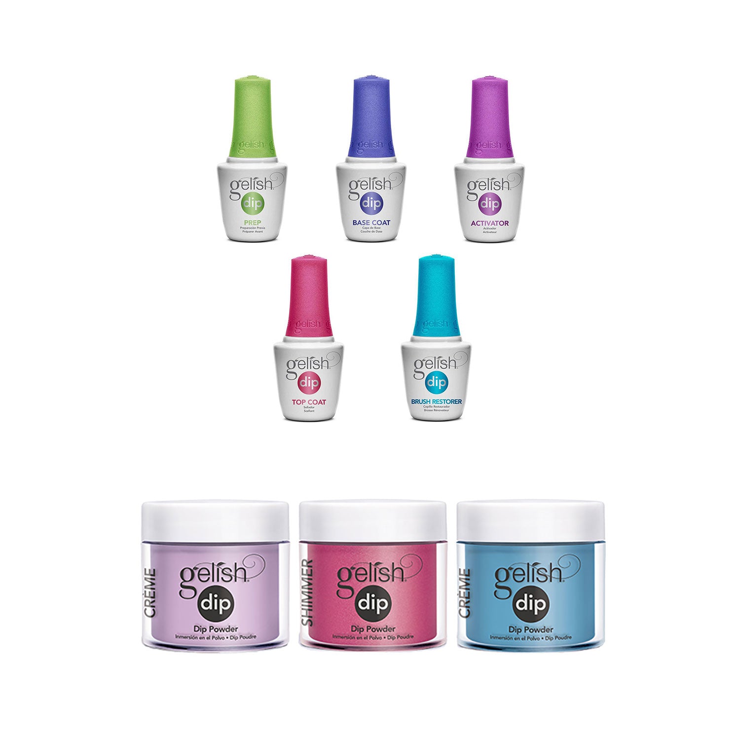 Gelish Soak Off Polish Manicure Set Starter Kit with Acrylic Powder Nail Dip Set - VMInnovations