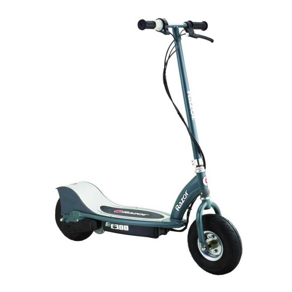 Razor Electric Power Kids Scooter, Gray + Youth Sport Helmet + Elbow & Knee Pads