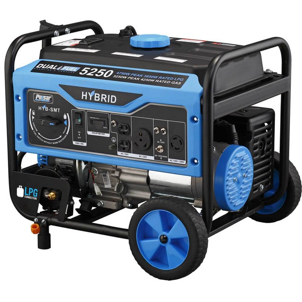 Pulsar 5250 Watt Gasoline and Liquid Propane Generator with Outlets (Damaged)